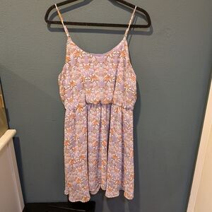 Lush Lavender and Orange Floral Top